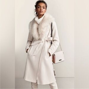 ASOS/ River Island White Fur Coat